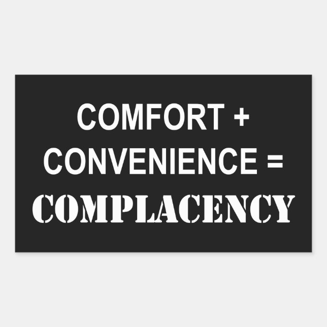 Sticker Rectangulaire Confort + Confort = Confort (Devant)
