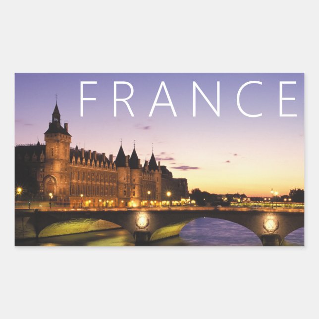 Sticker Rectangulaire Congrès sur la Seine | Paris, France (Devant)