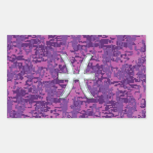 Sticker Rectangulaire Connexion Zodiac Pisces sur Camion numérique Fuchs