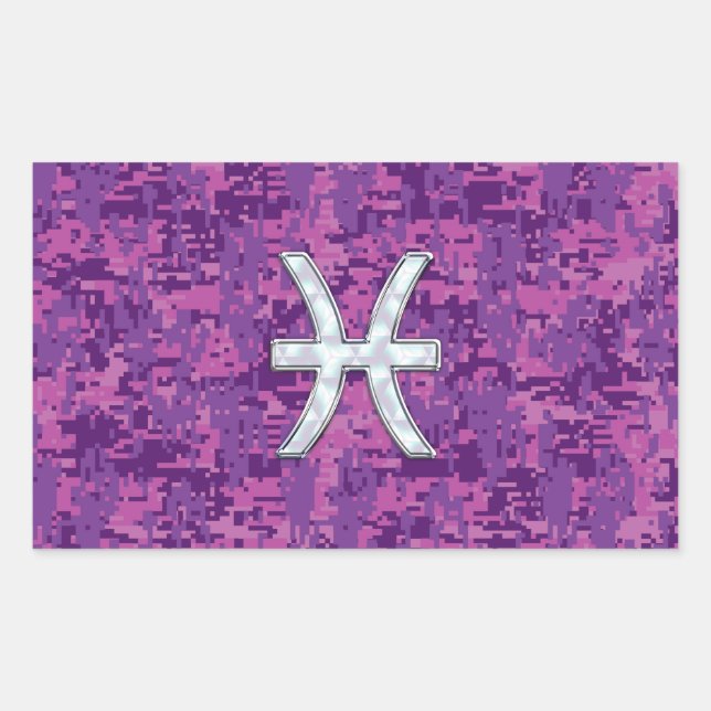 Sticker Rectangulaire Connexion Zodiac Pisces sur Camion numérique Fuchs (Devant)