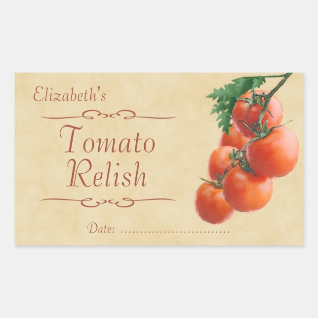 Sticker Rectangulaire Consommation de tomate (Devant)