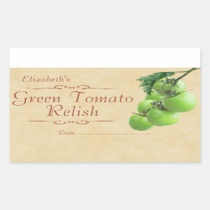 Sticker Rectangulaire Consommation de tomate verte