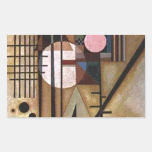 Sticker Rectangulaire Construction adoucie Kandinsky