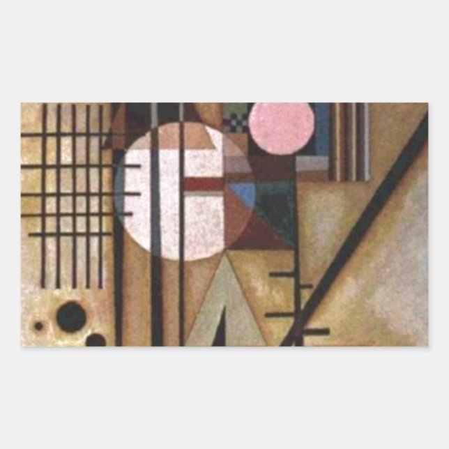 Sticker Rectangulaire Construction adoucie Kandinsky (Devant)