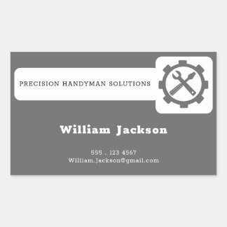 Sticker Rectangulaire Construction moderne d'homme à tout faire logo per