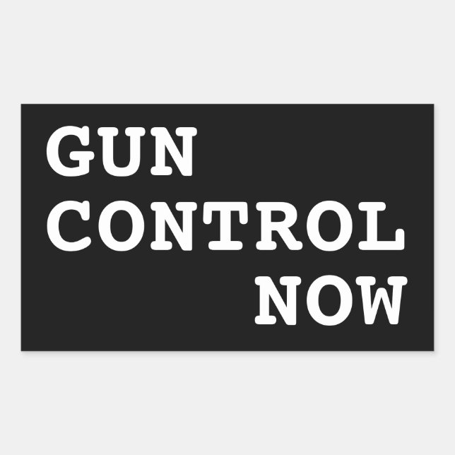 Sticker Rectangulaire Contrôle d'arme maintenant, couleur arrière - plan (Devant)