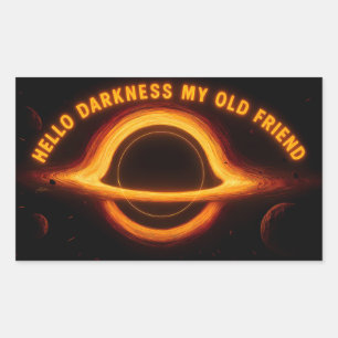 Sticker Rectangulaire Conversation Interstellaire Trou Noir