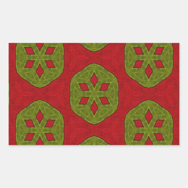 Sticker Rectangulaire Cookie de Noël (Devant)