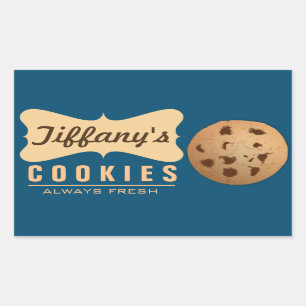 Sticker Rectangulaire Cookies Naturels Faits Maison Gourmet Faits