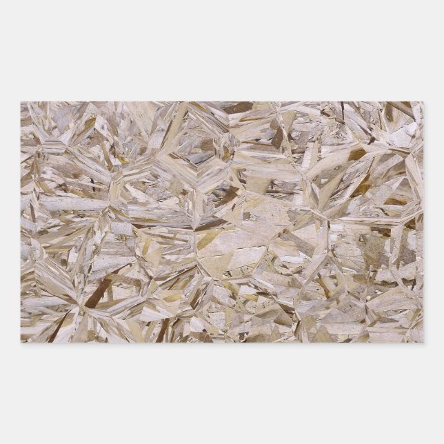 Sticker Rectangulaire Cool Super Duper OSB Construction Plywood Impressi (Devant)