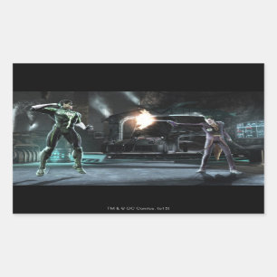 Sticker Rectangulaire Copie d'écran : Lanterne verte contre le joker