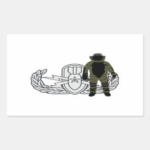 Sticker Rectangulaire Costume supérieur de bombe d'EOD