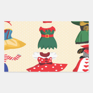 Sticker Rectangulaire costumes d'halloween