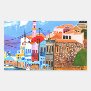 Sticker Rectangulaire Côte grecque