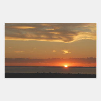 Sticker Rectangulaire Coucher de soleil sur la côte Est