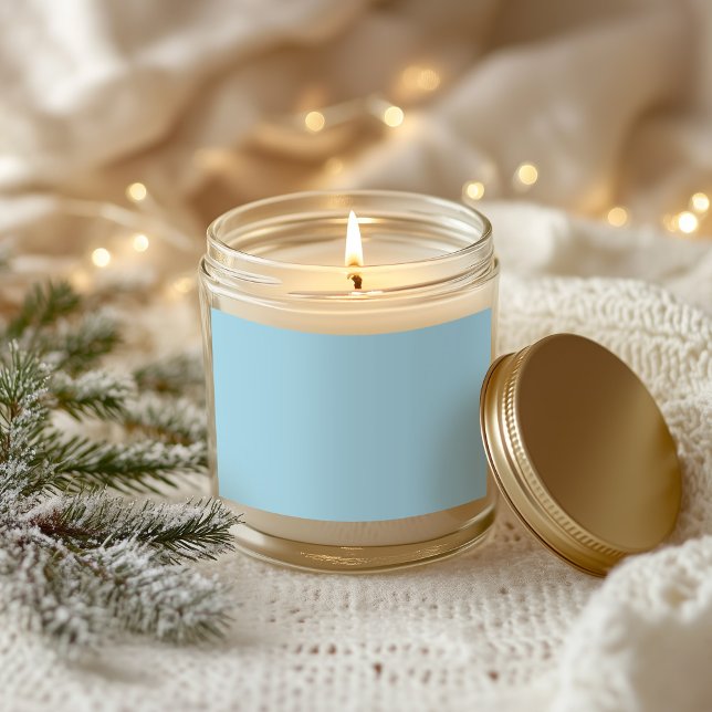 Sticker Rectangulaire Couleur solide Bleu clair (Solid Color Light Blue Rectangular Sticker)