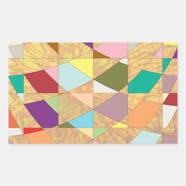 Sticker Rectangulaire Couleurs Abstraites éclatement du soleil (Devant)