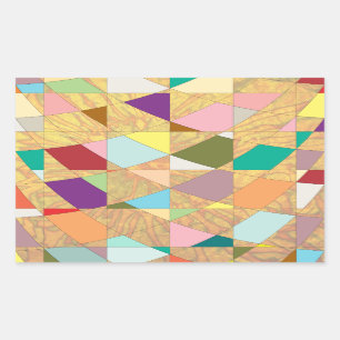 Sticker Rectangulaire Couleurs Abstraites éclatement du soleil