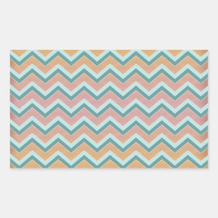 Sticker Rectangulaire Couleurs douces et chaudes ZigZag