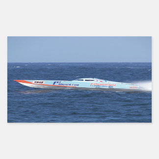 Sticker Rectangulaire Courroie de bateau à moteur offshore