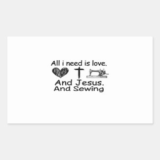 Sticker Rectangulaire Couture | Tout Ce Dont J'Ai Besoin, C'Est L'Amour