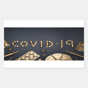 Sticker Rectangulaire Covid-19