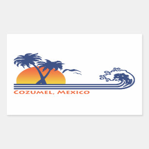 Sticker Rectangulaire Cozumel Mexique