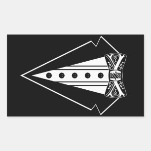 Sticker Rectangulaire Cravate Bow noir et blanc avec Tux