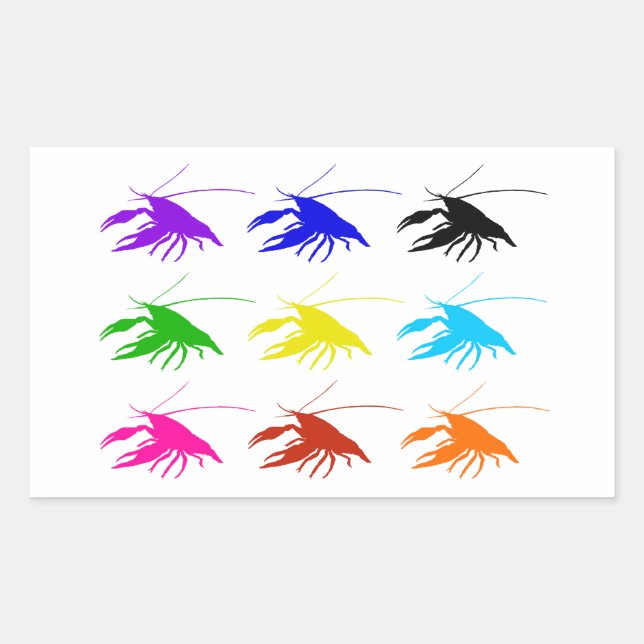 Sticker Rectangulaire Crawfish (Crayfish) (Devant)