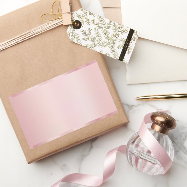 Sticker Rectangulaire Create Your Own Stylish Rose Gold Blank Template (Cadeaux)