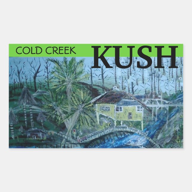 STICKER RECTANGULAIRE CREEK KUSH FROID (Devant)