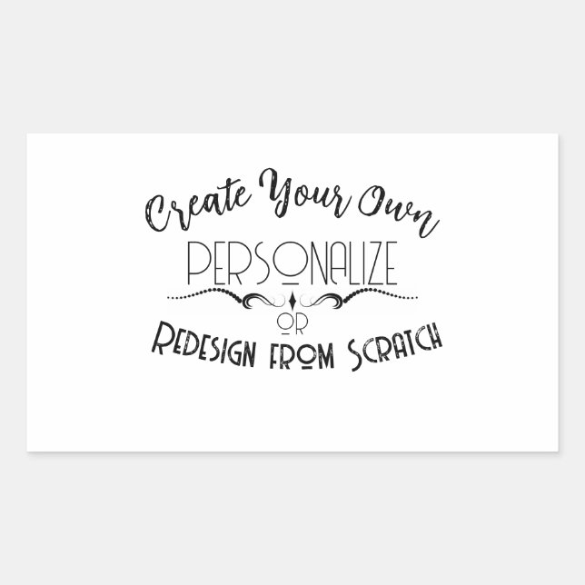 Sticker Rectangulaire Créez Votre Propre (Devant)