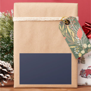 Sticker Rectangulaire Créez votre propre bleu gris foncé personnalisable