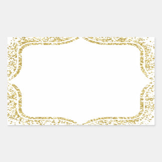 Sticker Rectangulaire Créez votre propre Faveur Mariage/Cadeau - Gold Ou