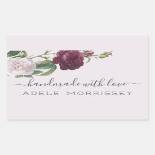 Sticker Rectangulaire Créez Votre Propre Fleurale Personnalisée Faite Ma