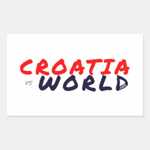 Sticker Rectangulaire CROATIE vs MONDE