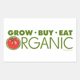 Sticker Rectangulaire Croissance, achat, consommation biologique