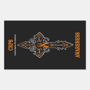 Sticker Rectangulaire Cross/Awareness...CRPS