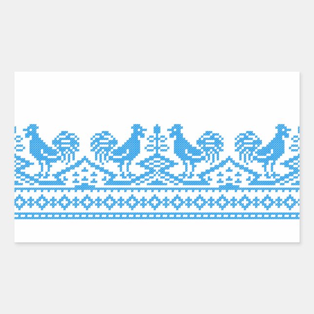 Sticker Rectangulaire Cross-stitch (Devant)