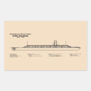 Sticker Rectangulaire CSS Virginie - Plan directeur des navires SD