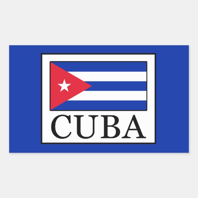 Sticker Rectangulaire Cuba (Devant)