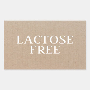 Sticker Rectangulaire Culinaire sans lactose et sûr pour les allergies