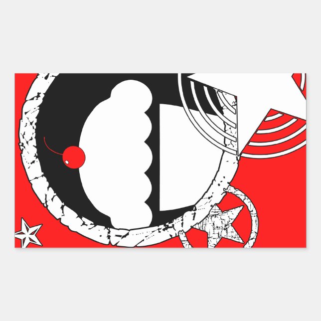 Sticker Rectangulaire cupcake punk (Devant)
