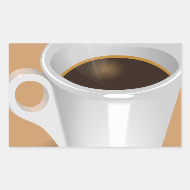 Sticker Rectangulaire Cuppa Cuppa Burnin' Love (Devant)