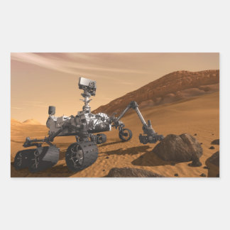 Sticker Rectangulaire Curiosity : Le Rover de Mars