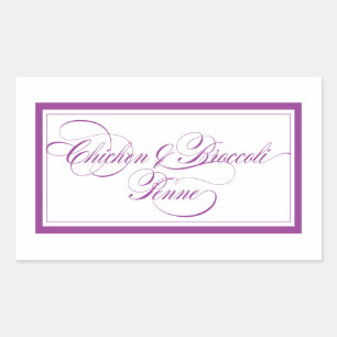 Sticker Rectangulaire Custom_Penne poulet et brocoli