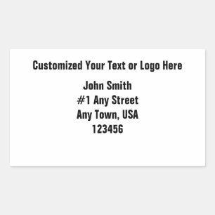 Sticker Rectangulaire Customisez votre texte ou votre logo ici