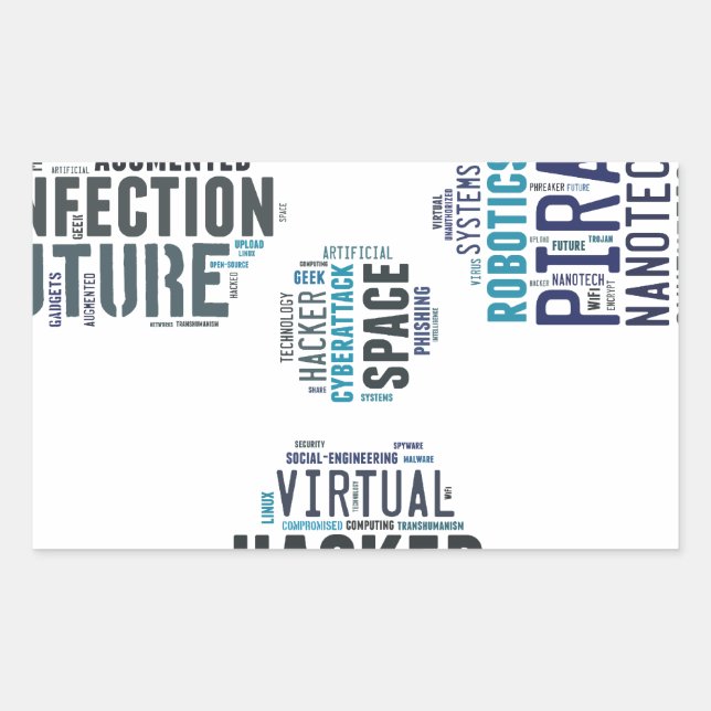 Sticker Rectangulaire Cyberpunk pirate toxique (Devant)