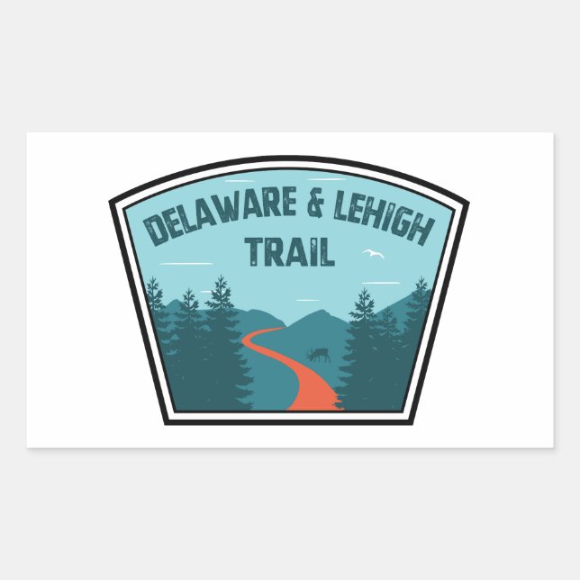 Sticker Rectangulaire D&L Trail Pennsylvanie (Devant)