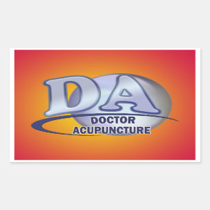 STICKER RECTANGULAIRE DA ACRONYM LOGO DOCTEUR D'ACUPUNCTURE